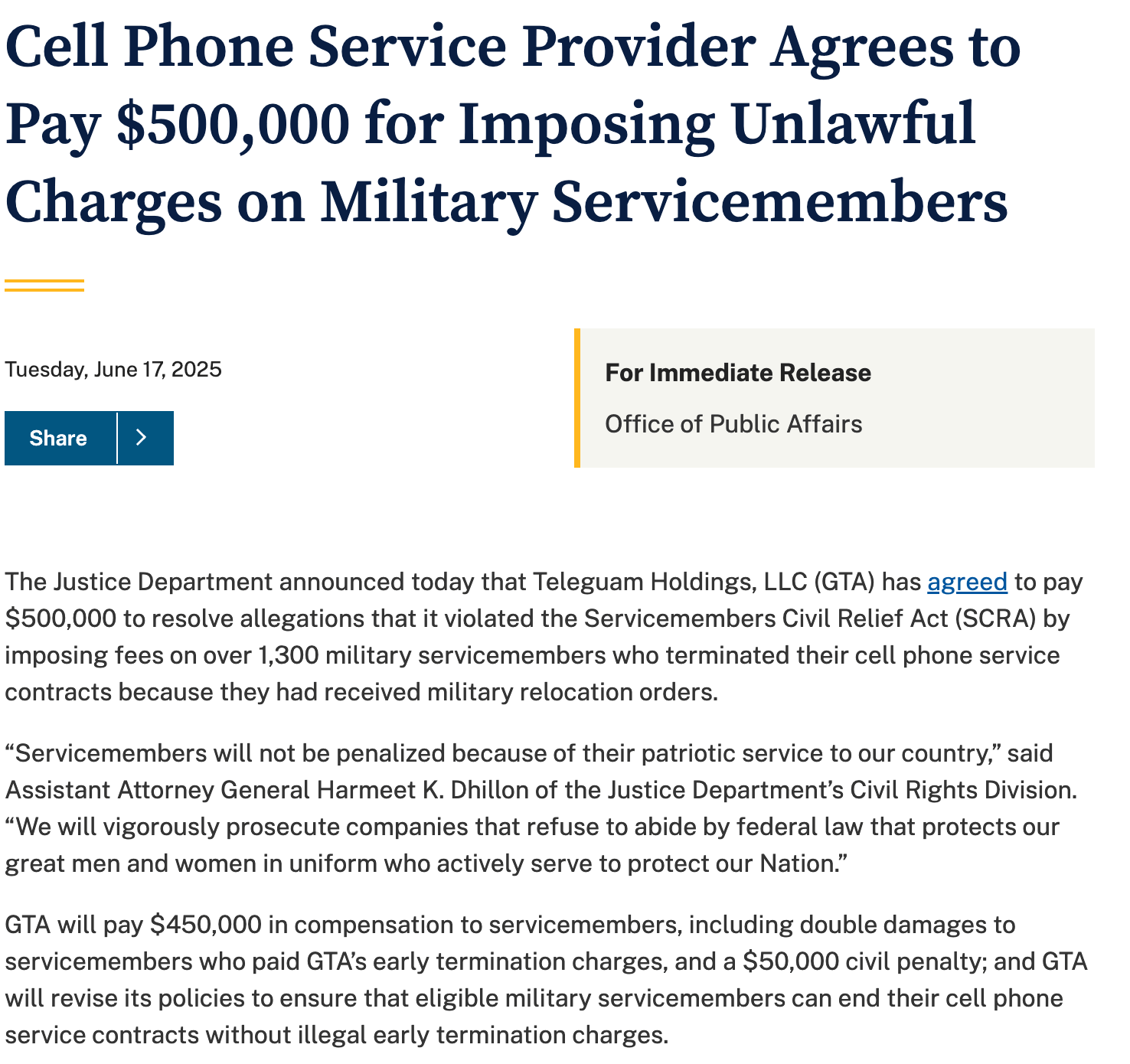 GTA Fined $500,000 for Allegedly Ripping Off Military Servicemembers